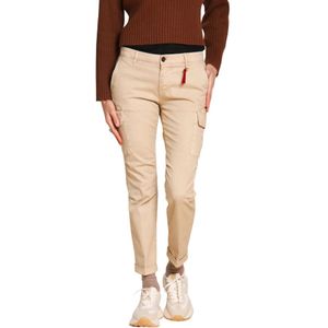 Mason's, Dames, Broeken, Beige, Maat: 3XS Satijn,