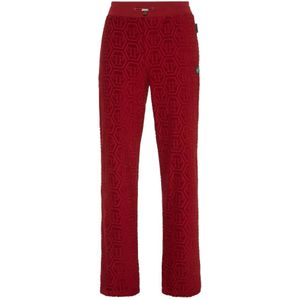 Philipp Plein, Heren, Broeken, Rood, Maat: M Katoen,