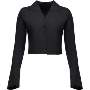 Vsp, Dames, Blouses & Shirts, Zwart, Maat: XS Katoen,