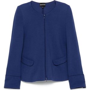 Emporio Armani, Dames, Jassen, Blauw, Maat: L Zijde,