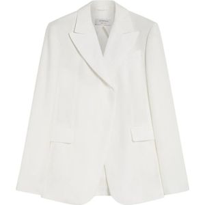 Sportmax, Dames, Jassen, Wit, Maat: XS Linnen,