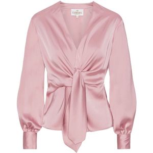 Karmamia, Dames, Blouses & Shirts, Roze, Maat: XS Poliester,