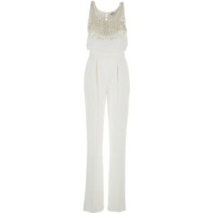 Elisabetta Franchi, Dames, Jumpsuits & Playsuits, Wit, Maat: L