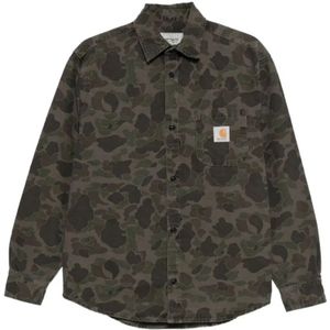 Carhartt Wip, Heren, Overhemden, Groen, Maat: XS Katoen,