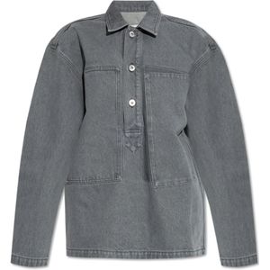 JW Anderson, Dames, Blouses & Shirts, Grijs, Maat: XS Denim,