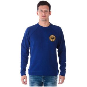 Versace, Heren, Sweatshirts & Hoodies, Blauw, Maat: S