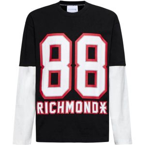 John Richmond, Heren, Tops, Zwart, Maat: S Katoen,