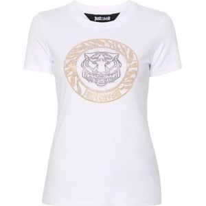 T-shirt - Wit - Graphic Print Embellished - Korte Mouwen