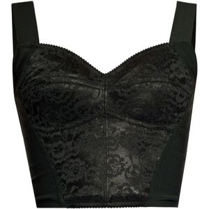 Dolce & Gabbana, Dames, Tops, Zwart, Maat: L Spandex,