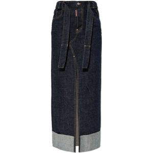 Dsquared2, Dames, Rokken, Blauw, Maat: 3XS Katoen,
