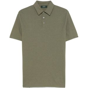 Zanone, Heren, Tops, Groen, Maat: 4XL Katoen,