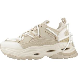 BUFFALO - Sneakers Laag - Crème/Sand - Met Plateau - Ronde Neus