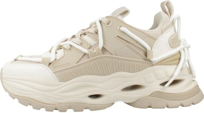 BUFFALO - Sneakers Laag - Crème/Sand - Met Plateau - Ronde Neus