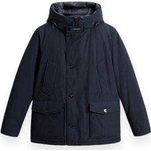 Woolrich, Heren, Jassen, Blauw, Maat: S Katoen,