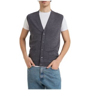 Alpha Studio, Heren, Truien, Grijs, Maat: XL Wol,