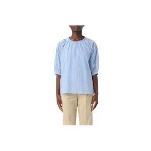 Woolrich Broderie Anglaise Blouse , Blue , Dames , Maat: S