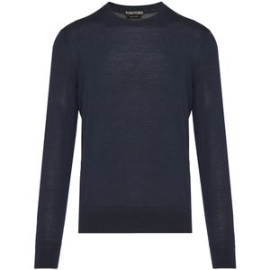 Tom Ford, Heren, Truien, Blauw, Maat: 3XL Wol,