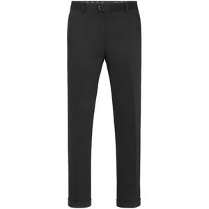 Billionaire, Heren, Broeken, Zwart, Maat: 2XL Linnen,