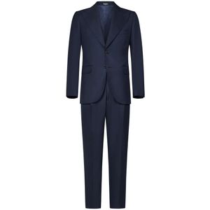 Franzese Collection, Heren, Pakken, Blauw, Maat: 2XL Wol,