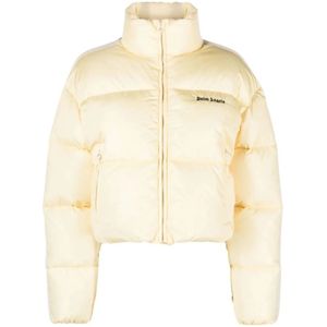 Palm Angels, Dames, Jassen, Beige, Maat: S Polyamide,