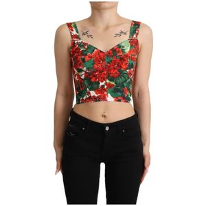 Dolce & Gabbana, Dames, Tops, Veelkleurig, Maat: 3XS Nylon,