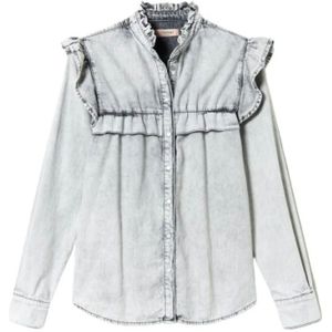 Twinset, Dames, Jassen, Grijs, Maat: M Denim,