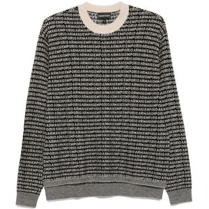 Emporio Armani, Heren, Truien, Zwart, Maat: L Zijde,
