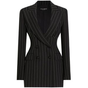 Dolce & Gabbana, Dames, Jassen, Zwart, Maat: XS