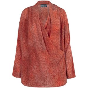 Cortana, Dames, Blouses & Shirts, Rood, Maat: XS Zijde,