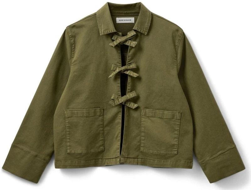 Sofie Schnoor - Nita - Spijkerjack - Khaki Groen - 98% Katoen