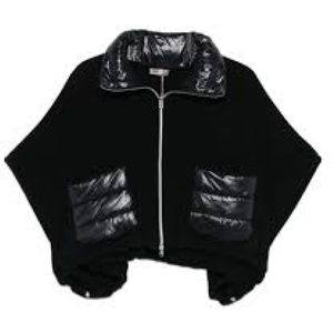 Herno - Resort Short Poncho - Zwart - Wol en Cashmere - Waterafstotend