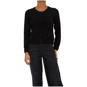 Nenette, Dames, Truien, Zwart, Maat: S Wol,