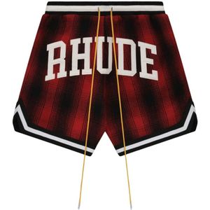 Rhude, Heren, Korte broeken, Rood, Maat: M Flanel,