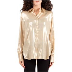 Hanita, Dames, Blouses & Shirts, Beige, Maat: XS