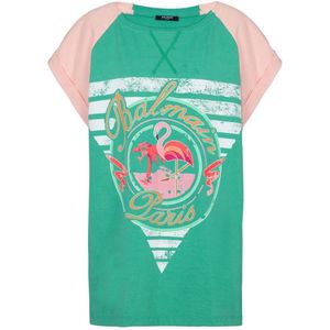 Balmain Flamingo T-shirt , Multicolor , Dames , Maat: S