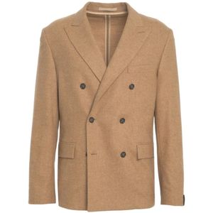 Paolo Pecora, Heren, Jassen, Bruin, Maat: L Leer,