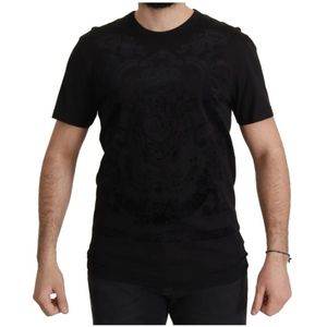 Dolce & Gabbana, Heren, Tops, Zwart, Maat: L Velours,