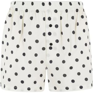 Moschino, Dames, Korte broeken, Wit, Maat: XS Katoen,