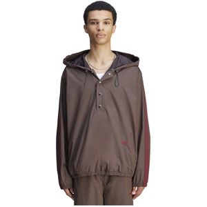 Adidas, Heren, Sweatshirts & Hoodies, Bruin, Maat: L Nylon,