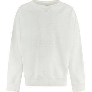 Maison Margiela, Heren, Sweatshirts & Hoodies, Wit, Maat: M Katoen,