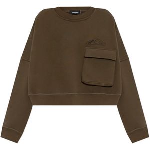 Dsquared2 - Sweatshirt - Olijfgroen - Katoen