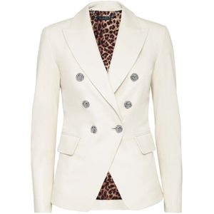 Philipp Plein, Dames, Jassen, Beige, Maat: M Leer,