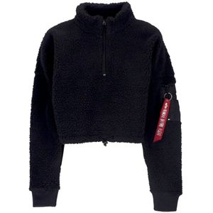 Alpha Industries, Dames, Sweatshirts & Hoodies, Zwart, Maat: XS Poliester,