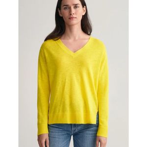 Gant, Dames, Truien, Geel, Maat: M Katoen,