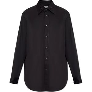 Alexander McQueen, Heren, Overhemden, Zwart, Maat: S Katoen,