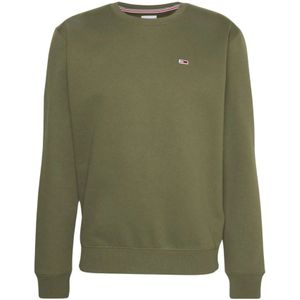 Tommy Jeans, Heren, Sweatshirts & Hoodies, Groen, Maat: S Katoen,
