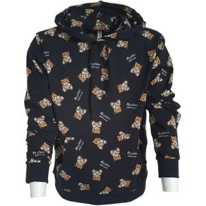 Moschino, Heren, Sweatshirts & Hoodies, Zwart, Maat: S Katoen,