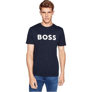 Hugo, Heren, Tops, Blauw, Maat: M Katoen,