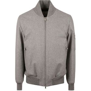 Brunello Cucinelli, Heren, Jassen, Grijs, Maat: L Wol,