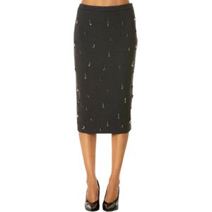 Semicouture, Dames, Rokken, Grijs, Maat: M Leer,